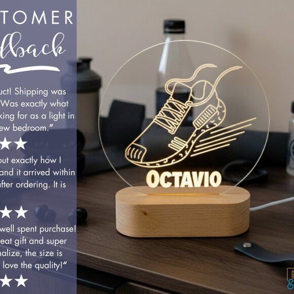 Runner Night Light – Personalized LED Lamp for Athletes - Picture 7 of 8